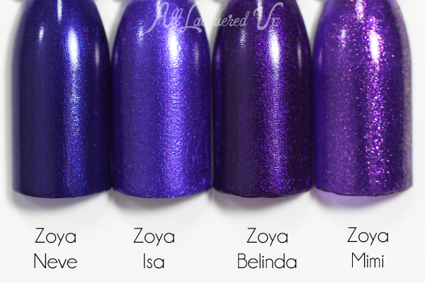 Zoya Isa comparison swatch - Summer 2015 Paradise Sun via @alllacqueredup