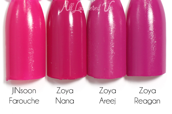 Zoya Nana comparison swatch - Summer 2015 Island Fun via @alllacqueredup