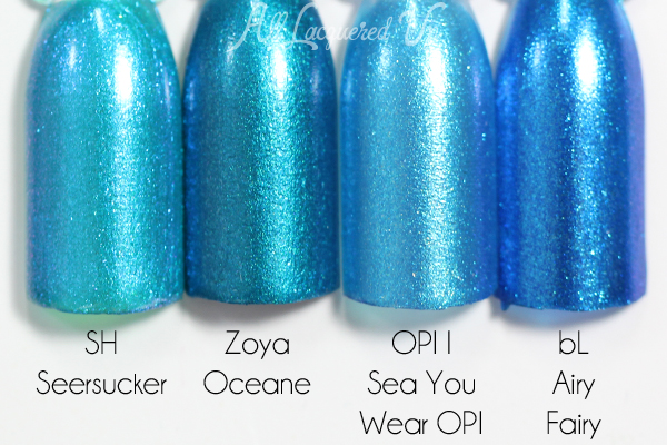 Zoya Oceane comparsion swatch - Summer 2015 Paradise Sun via @alllacqueredup