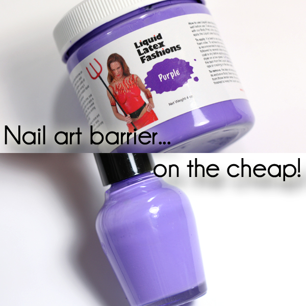Cheap Liquid Latex Nail Art Barrier via @alllacqueredup