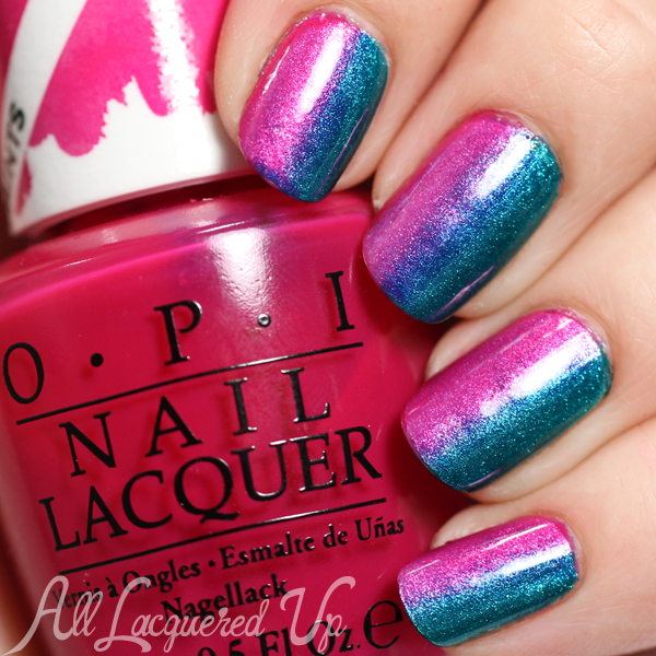 OPI Color Paints Gradient Nail Art via @alllacqueredup