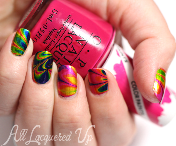 OPI Color Paints Nail Art - Water Marble via @alllacqueredup