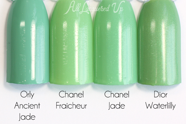 Chanel Fraicheur Jade comparison via @alllacqueredup