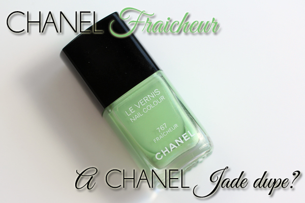 Chanel Fraicheur and Jade nail polish comparisons via @alllacqueredup