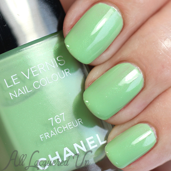 Chanel Fraicheur swatch nail via @alllacqueredup