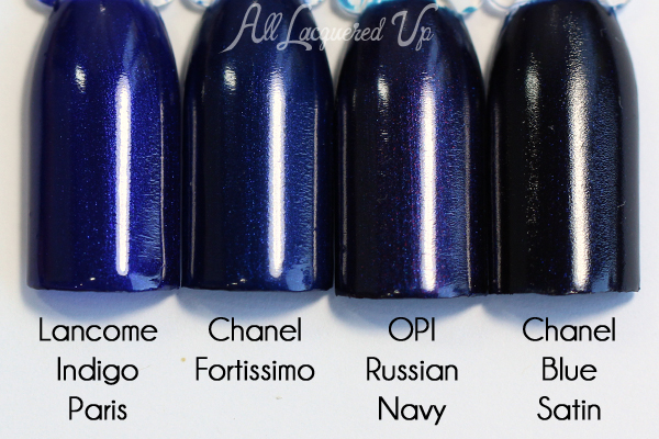 Chanel Fortissimo comparison swatch