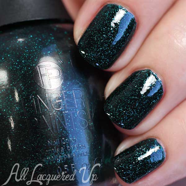 FingerPaints Exotic Emerald swatch via @alllacqueredup