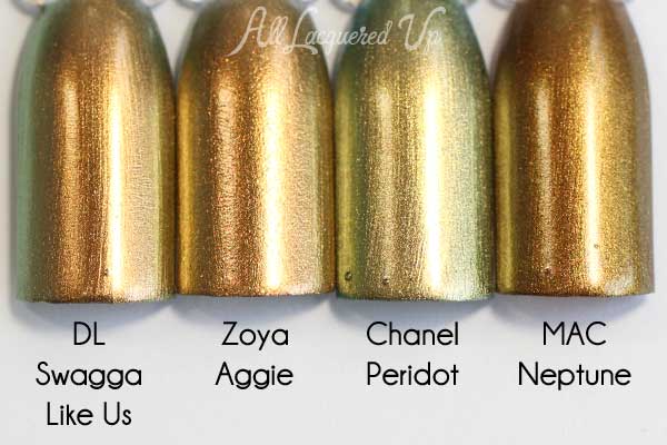 Zoya Aggie comparison swatch - Flair Fall 2015