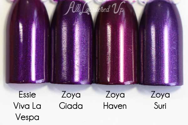 Zoya Giada comparison swatch - Flair Fall 2015