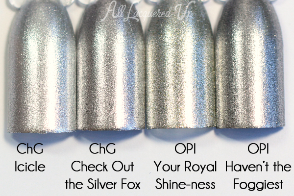 China Glaze Check Out the Silver Fox comparison