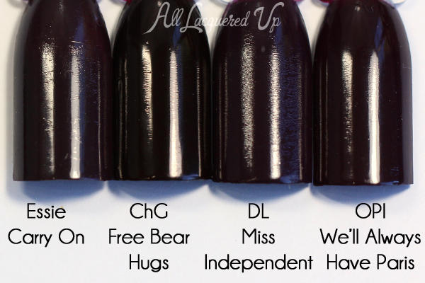 China Glaze Free Bear Hugs comparison