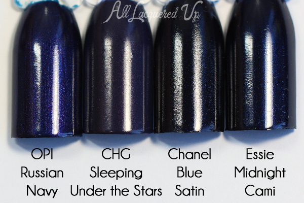 China Glaze Sleeping Under the Stars comparison