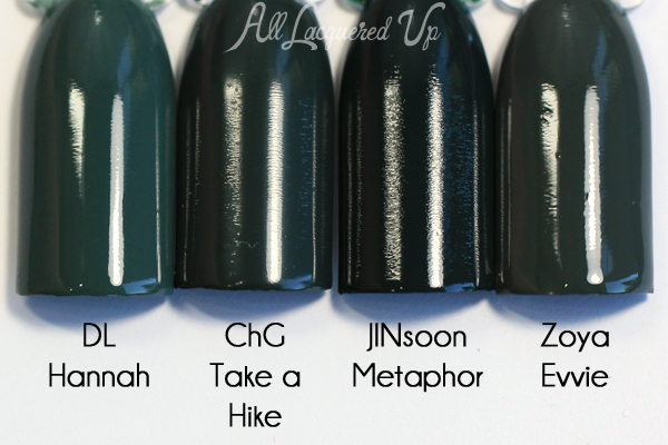 China Glaze Take a Hike comparison