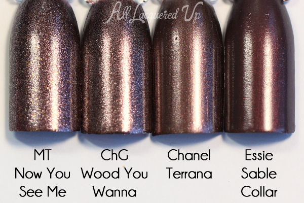 China Glaze Wood You Wanna? comparison