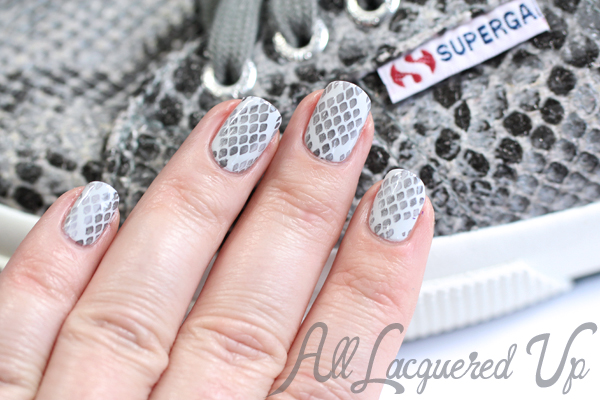 Snakeskin Stamping Nail Art