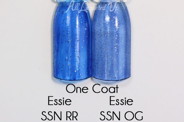 essie Starry Starry Night comparison - One Coat