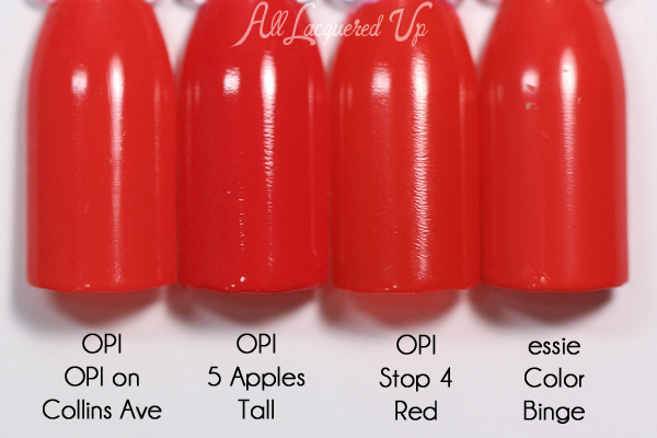 OPI 5 Apples Tall comparison