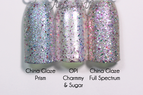 OPI Charmmy & Sugar comparison