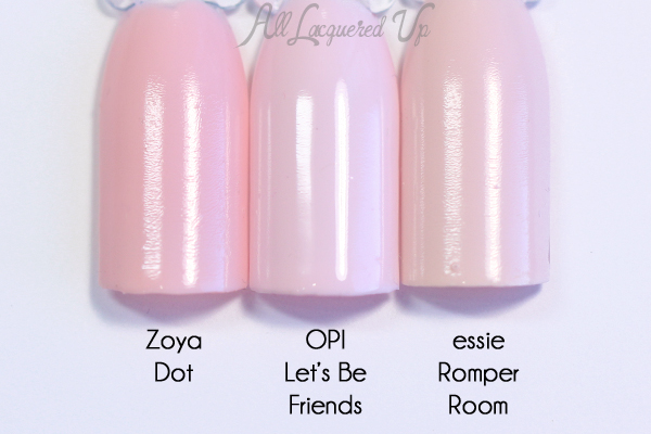 OPI Let's Be Friends comparison