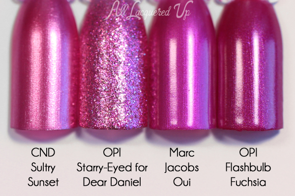 OPI Starry-Eyed for Dear Daniel comparison