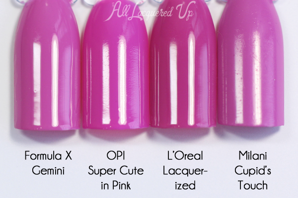 OPI Super Cute in Pink comparison