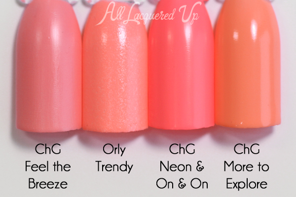 Orly Trendy comparison - Spring 2016 Melrose