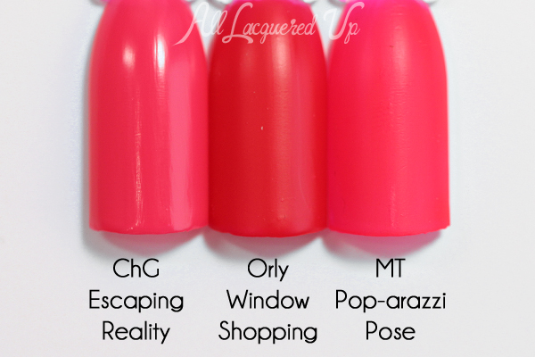 Orly Window Shopping comparison - Spring 2016 Melrose
