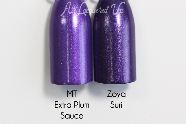 Morgan Taylor Extra Plum Sauce comparison