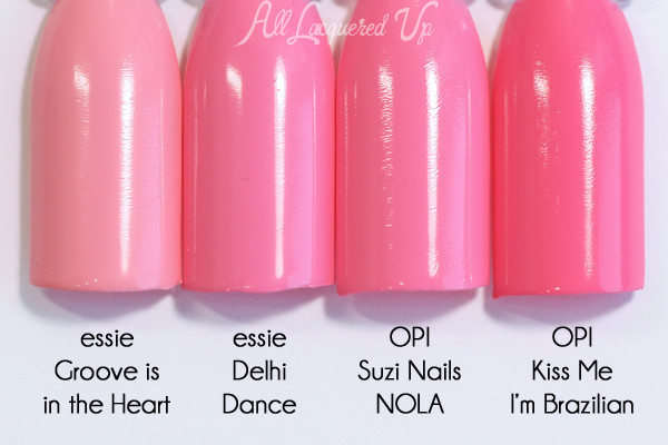 Essie Delhi Dance comparison - Resort 2016