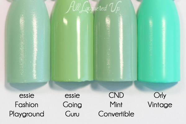 Essie Going Guru comparison - Resort 2016